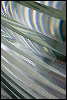 Pattern in lighthouse Fresnel lens, Cap Meares. Oregon, USA (color)