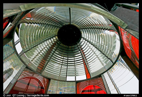 Glass prism, Cap Meares lighthouse. Oregon, USA