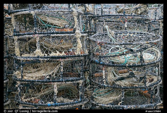 Crab traps. Newport, Oregon, USA (color)