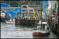 Fishing boats and pier. Newport, Oregon, USA (color)