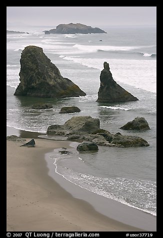 Rock needles. Bandon, Oregon, USA