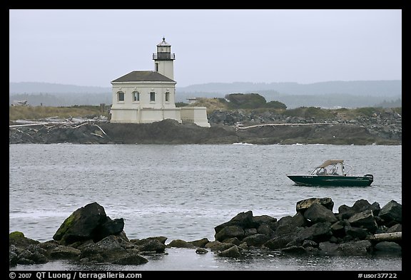 Coquille River lighthouse. Bandon, Oregon, USA