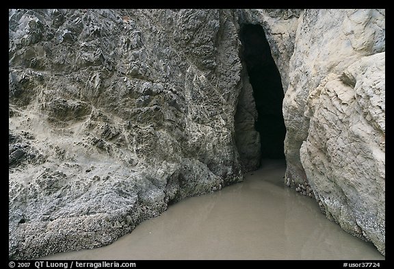 Seacave entrance. Bandon, Oregon, USA