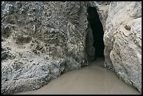 Seacave entrance. Bandon, Oregon, USA (color)