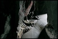 Light inside sea cave. Bandon, Oregon, USA ( color)