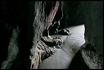 Light inside sea cave. Bandon, Oregon, USA (color)