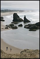 Beach and seastacks at Face Rock. Bandon, Oregon, USA (color)