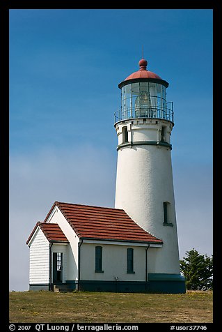 Cape Blanco Lighthouse tower. Oregon, USA (color)