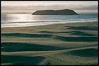 Sand dunes and island, Pistol River State Park. Oregon, USA