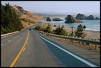 Oceanside road, Pistol River State Park. Oregon, USA (color)