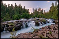 Rogue river cascading over balsalt rock. Oregon, USA (color)