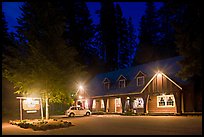 Union Creek resort by night. Oregon, USA