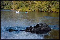 McKenzie river and rafters, Ben and Kay Doris Park. Oregon, USA (color)