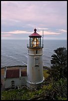 Heceta Head lighthouse at sunrise. Oregon, USA (color)