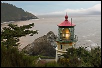 Heceta Head light and fresnel lens. Oregon, USA