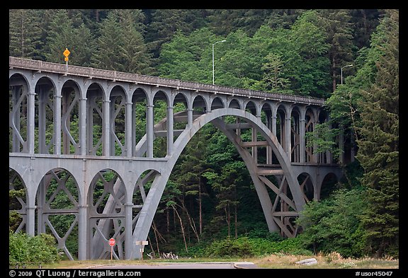 Highway 1 bridge,  Heceta Head. Oregon, USA (color)