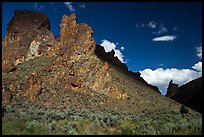 Shadows across spires,  Leslie Gulch BLM Area of Critical Environmental Concern. Oregon, USA ( color)