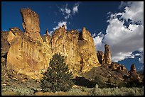 Roostercomb Rock, Leslie Gulch. Oregon, USA (color)