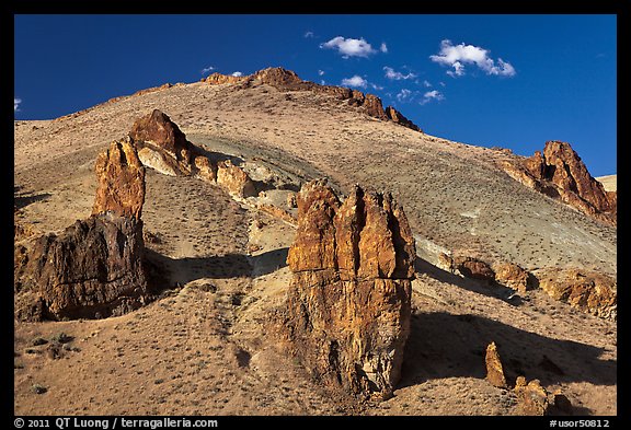 Leslie Gulch tuffs. Oregon, USA (color)