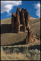 Outcrop of volcanic tuff, Leslie Gulch. Oregon, USA (color)