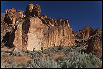 Volcanic cliffs, Leslie Gulch BLM National Backcountry Byway. Oregon, USA