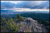 Evening storm clouds, Boccard Point. Cascade Siskiyou National Monument, Oregon, USA ( color)