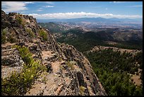 Pilot Rock top and Soda Mountain Wilderness. Cascade Siskiyou National Monument, Oregon, USA ( color)