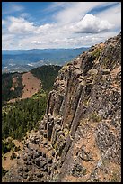 Pilot Rock side with columnar balsalt. Cascade Siskiyou National Monument, Oregon, USA ( color)