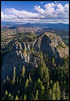 Aerial view of Pilot Rock, Siskiyou Moutains. Cascade Siskiyou National Monument, Oregon, USA ( color)