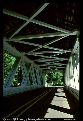 Inside a covered bridge, Willamette Valley. Oregon, USA