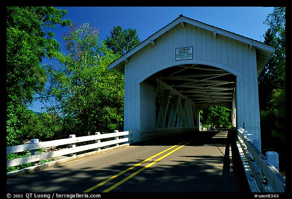 White covered bridge, Willamette Valley. Oregon, USA