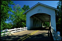 White covered bridge, Willamette Valley. Oregon, USA (color)
