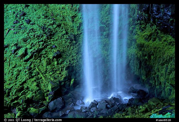 Diaphane water flow, Watson Falls base. Oregon, USA (color)