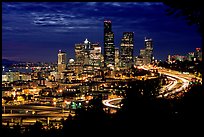 Seattle skyline at night. Seattle, Washington