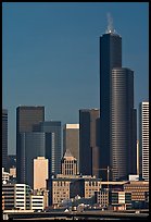 Skyline with high-rise buildings. Seattle, Washington (color)