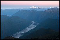 Cascade River Valley and Mount Baker at dawn. Washington