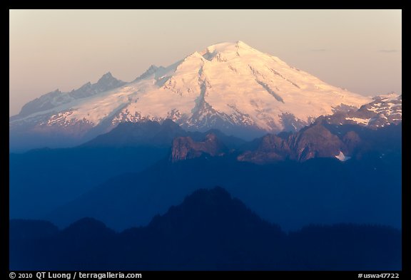 Mt Baker at sunrise. Washington (color)