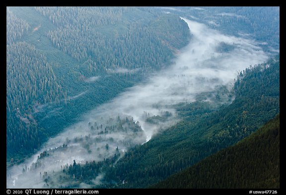 Shadow of Hidden Lake Peak and ridges, Mount Baker Glacier Snoqualmie National Forest. Washington (color)