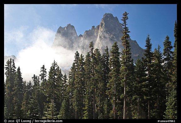 Liberty Bell Mountain seen from Washington Pass. Washington (color)