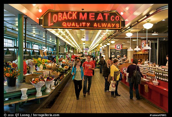 Main Arcade, Pike Place Market. Seattle, Washington (color)