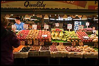 Fruit and vegetable stall, Pike Place Market. Seattle, Washington