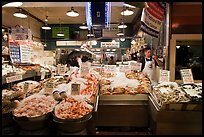 Seafood vending, Pike Place Market. Seattle, Washington