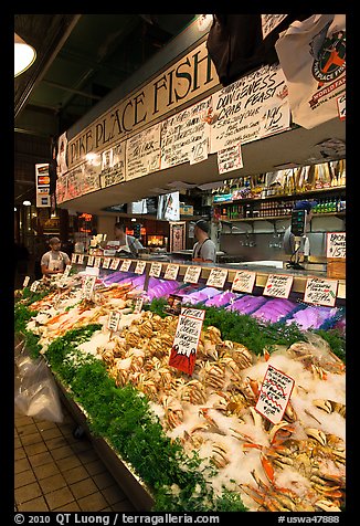 Pike Place Fish Market. Seattle, Washington (color)