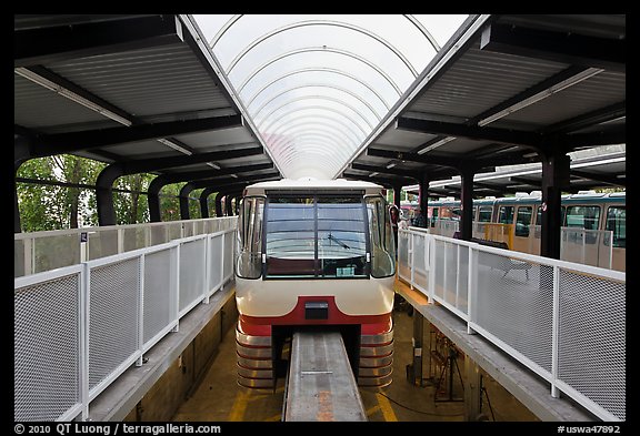 Monorail at station. Seattle, Washington (color)
