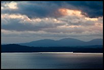 Puget Sound and Olympic Mountains at sunset. Olympic Peninsula, Washington