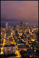 Night skyline. Seattle, Washington (color)