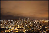 Downtown skyline by night. Seattle, Washington (color)