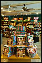 Boxes of Aplets and Cotlets in factory store, Cashmere. Washington ( color)