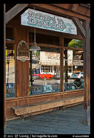 Window reflections, Winthrop. Washington