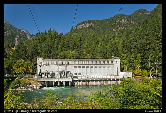 Gorge Dam in summer, Newhalem. Washington